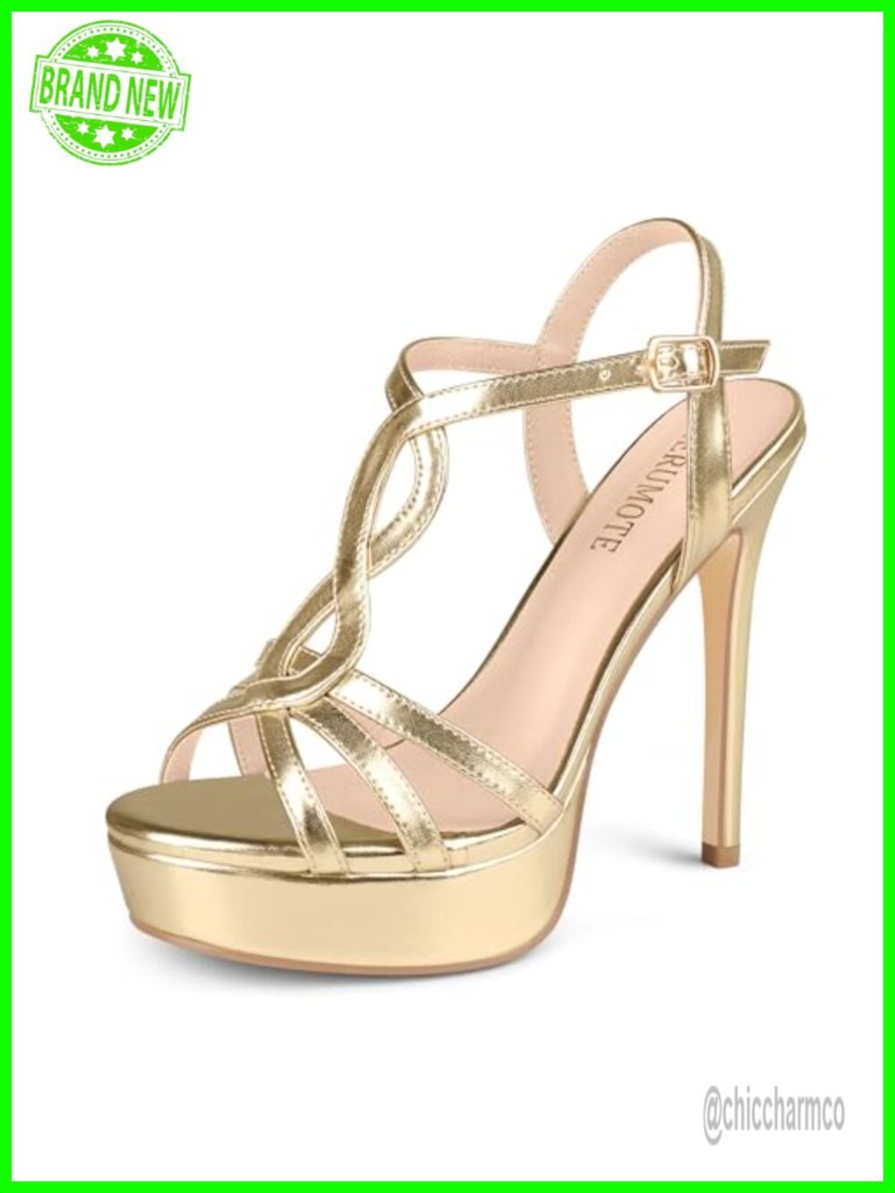 5" Platform Stilettos Peep Toe Sandals | High Heels Party Prom Shoes